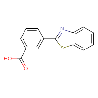 Chemical structure of 3-(1,3-benzothiazol-2-yl)benzoic acid - CSSB00000406869