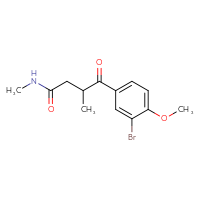 Chemical structure of 4-(3-bromo-4-methoxyphenyl)-N,3-dimethyl-4-oxobutanamide - CSSB02268884437