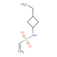 Chemical structure of N-(3-ethylcyclobutyl)ethene-1-sulfonamide - CSMB00153707451