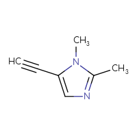 Chemical structure of 5-ethynyl-1,2-dimethyl-1H-imidazole - CSSB00014706440