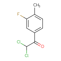 Chemical structure of 2,2-dichloro-1-(3-fluoro-4-methylphenyl)ethan-1-one - CSSB00015857590