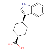 Chemical structure of (1s,4s)-4-(1H-indol-3-yl)cyclohexane-1-carboxylic acid - CSSB14880531257