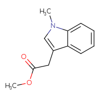 Chemical structure of methyl 2-(1-methyl-1H-indol-3-yl)acetate - CSSB00000055441