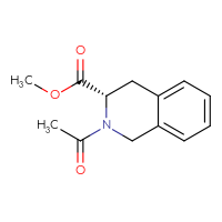 Chemical structure of methyl (3S)-2-acetyl-1,2,3,4-tetrahydroisoquinoline-3-carboxylate - CSSB02315400050