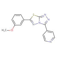 Chemical structure of 4-[6-(3-methoxyphenyl)-[1,2,4]triazolo[3,4-b][1,3,4]thiadiazol-3-yl]pyridine - CSSB00026731672