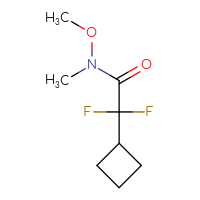 Chemical structure of 2-cyclobutyl-2,2-difluoro-N-methoxy-N-methylacetamide - CSSB14885308146