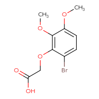 Chemical structure of 2-(6-bromo-2,3-dimethoxyphenoxy)acetic acid - CSSB03444943906