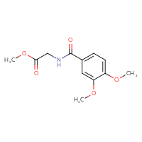 Chemical structure of methyl 2-[(3,4-dimethoxyphenyl)formamido]acetate - CSSB00000576609