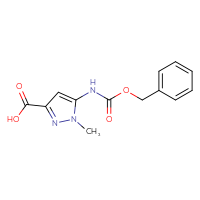 Chemical structure of 5-{[(benzyloxy)carbonyl]amino}-1-methyl-1H-pyrazole-3-carboxylic acid - CSSB00116214381
