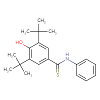 Chemical structure of 3,5-di-tert-butyl-4-hydroxy-N-phenylbenzene-1-carbothioamide - CSSB00161152948
