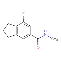Chemical structure of 7-fluoro-N-methyl-2,3-dihydro-1H-indene-5-carboxamide - CSSB07156057044