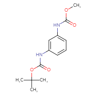 Chemical structure of tert-butyl N-{3-[(methoxycarbonyl)amino]phenyl}carbamate - CSSB00012224150