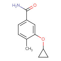 Chemical structure of 3-cyclopropoxy-4-methylbenzamide - CSSB00009846552