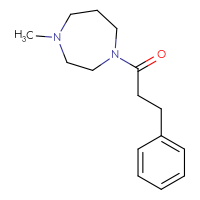 Chemical structure of 1-(4-methyl-1,4-diazepan-1-yl)-3-phenylpropan-1-one - CSSB00048836806