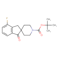 Chemical structure of tert-butyl 4-fluoro-1-oxo-1,3-dihydrospiro[indene-2,4'-piperidine]-1'-carboxylate - CSSB02520892024