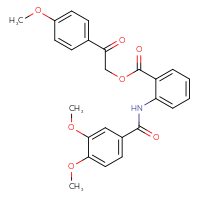 Chemical structure of 2-(4-methoxyphenyl)-2-oxoethyl 2-(3,4-dimethoxybenzamido)benzoate - CSSB00028090144