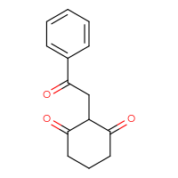 Chemical structure of 2-(2-oxo-2-phenylethyl)cyclohexane-1,3-dione - CSSB00020599374