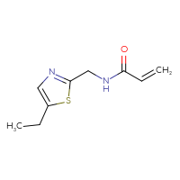 Chemical structure of N-[(5-ethyl-1,3-thiazol-2-yl)methyl]prop-2-enamide - CSSB00014417651
