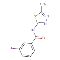 Chemical structure of 3-iodo-N-(5-methyl-1,3,4-thiadiazol-2-yl)benzamide - CSSB00000154728