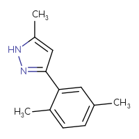 Chemical structure of 3-(2,5-dimethylphenyl)-5-methyl-1H-pyrazole - CSSB00009836380