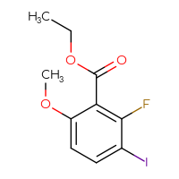 Chemical structure of ethyl 2-fluoro-3-iodo-6-methoxybenzoate - CSSB00135184509