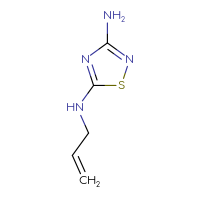 Chemical structure of N5-(prop-2-en-1-yl)-1,2,4-thiadiazole-3,5-diamine - CSSB00011996537