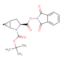 Chemical structure of 2-tert-butyl 3-(1,3-dioxo-2,3-dihydro-1H-isoindol-2-yl) (1R,3S,5R)-2-azabicyclo[3.1.0]hexane-2,3-dicarboxylate - CSSB00116225375