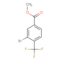 Chemical structure of methyl 3-bromo-4-(trifluoromethyl)benzoate - CSSB00010189558