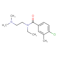 Chemical structure of 4-chloro-N-[2-(dimethylamino)ethyl]-N-ethyl-3-methylbenzamide - CSSB06427066879