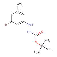 Chemical structure of N'-(3-bromo-5-methylphenyl)(tert-butoxy)carbohydrazide - CSSB21331812426