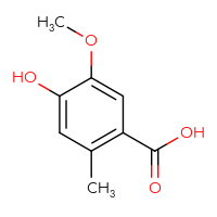 Chemical structure of 4-hydroxy-5-methoxy-2-methylbenzoic acid - CSSB00010391077