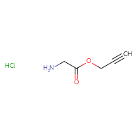 Chemical structure of prop-2-yn-1-yl 2-aminoacetate hydrochloride - CSSB00116210314