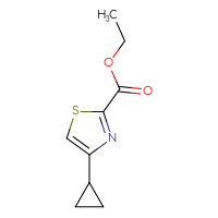 Chemical structure of ethyl 4-cyclopropyl-1,3-thiazole-2-carboxylate - CSSB00011940937