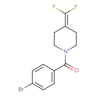 Chemical structure of 1-(4-bromobenzoyl)-4-(difluoromethylidene)piperidine - CSSB01688550928