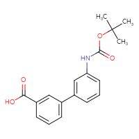 Chemical structure of 3'-{[(tert-butoxy)carbonyl]amino}-[1,1'-biphenyl]-3-carboxylic acid - CSSB00010198351