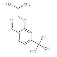 Chemical structure of 4-tert-butyl-2-(2-methylpropoxy)benzaldehyde - CSSB06280098797