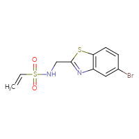 Chemical structure of N-[(5-bromo-1,3-benzothiazol-2-yl)methyl]ethene-1-sulfonamide - CSSB21332093677