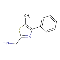 Chemical structure of 1-(5-methyl-4-phenyl-1,3-thiazol-2-yl)methanamine - CSSB00000743685
