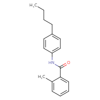 Chemical structure of N-(4-butylphenyl)-2-methylbenzamide - CSSB00028007651