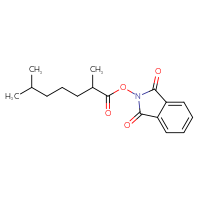 Chemical structure of 1,3-dioxo-2,3-dihydro-1H-isoindol-2-yl 2,6-dimethylheptanoate - CSSB06434166924