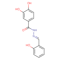 Chemical structure of 3,4-dihydroxy-N'-[(E)-(2-hydroxyphenyl)methylidene]benzohydrazide - CSSB00020584905