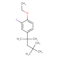 Chemical structure of 1-ethoxy-2-iodo-4-(2,4,4-trimethylpentan-2-yl)benzene - CSSB20101723248
