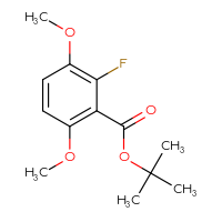 Chemical structure of tert-butyl 2-fluoro-3,6-dimethoxybenzoate - CSSB20814000458