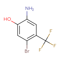 Chemical structure of 2-amino-5-bromo-4-(trifluoromethyl)phenol - CSSB00015453189