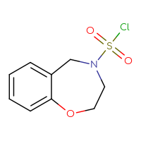 Chemical structure of 2,3,4,5-tetrahydro-1,4-benzoxazepine-4-sulfonyl chloride - CSSB00011822908