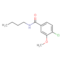 Chemical structure of N-butyl-4-chloro-3-methoxybenzamide - CSSB01994323645