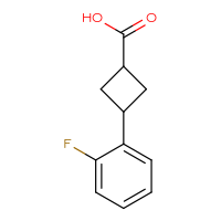 Chemical structure of 3-(2-fluorophenyl)cyclobutane-1-carboxylic acid - CSSB00011599749