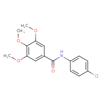 Chemical structure of N-(4-chlorophenyl)-3,4,5-trimethoxybenzamide - CSSB00046090281