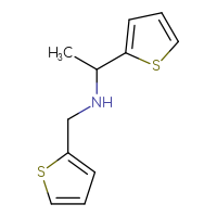 Chemical structure of [1-(thiophen-2-yl)ethyl][(thiophen-2-yl)methyl]amine - CSSB00000202711