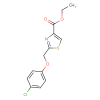 Chemical structure of ethyl 2-[(4-chlorophenoxy)methyl]-1,3-thiazole-4-carboxylate - CSSB00029021774